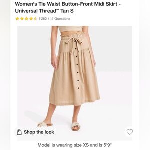 New Tie-Waist Midi Skirt